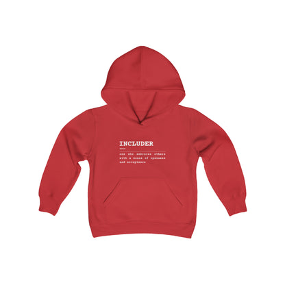 "Includer" Youth Heavy Hooded Sweatshirt